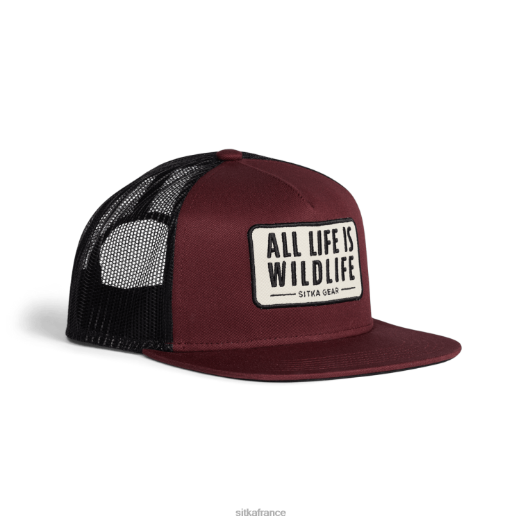 Chapeaux rouge foncé unisexe SITKA Gear toute la vie salut camionneur pro LL28B304