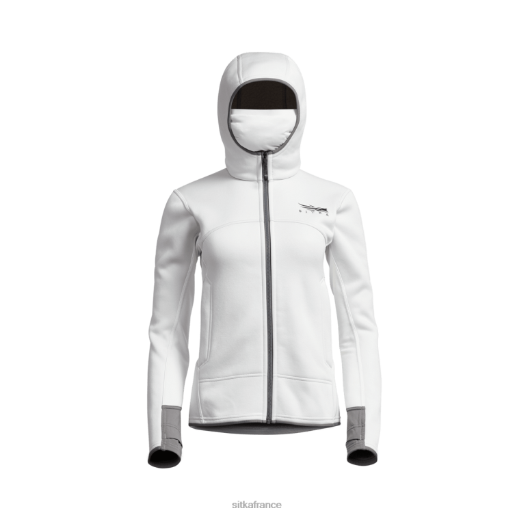 hauts blanc femmes SITKA Gear traverser le sweat à capuche LL28B396