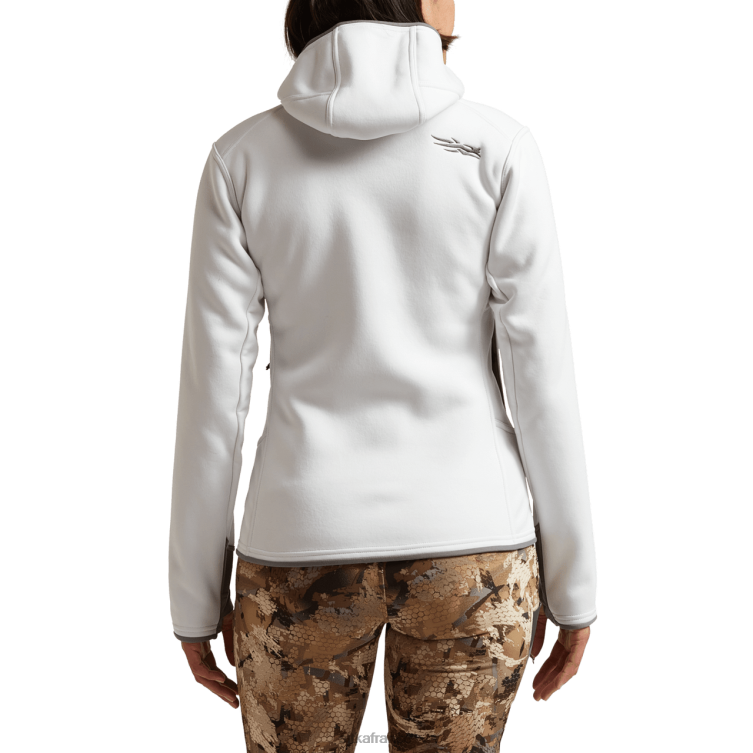 hauts blanc femmes SITKA Gear traverser le sweat à capuche LL28B396