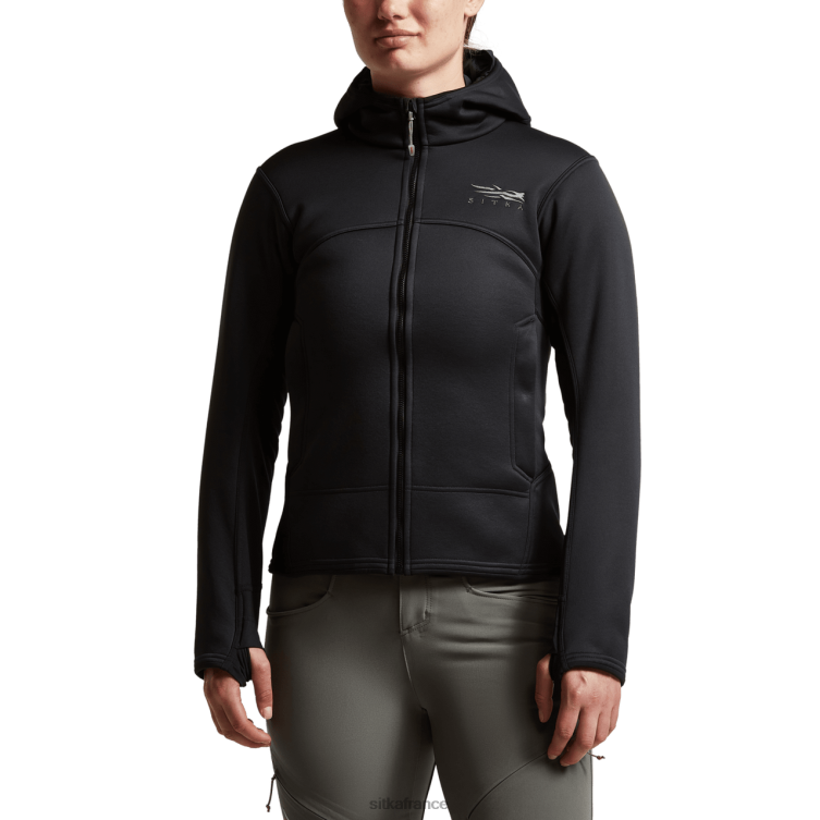 hauts noir femmes SITKA Gear traverser le sweat à capuche LL28B395