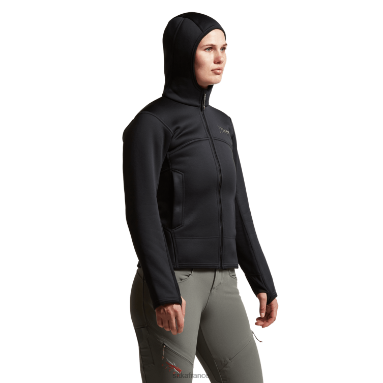 hauts noir femmes SITKA Gear traverser le sweat à capuche LL28B395