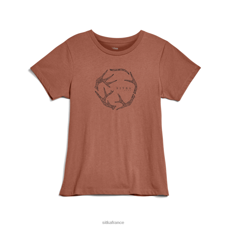hauts sumac rouge femmes SITKA Gear t-shirt bois evo LL28B402
