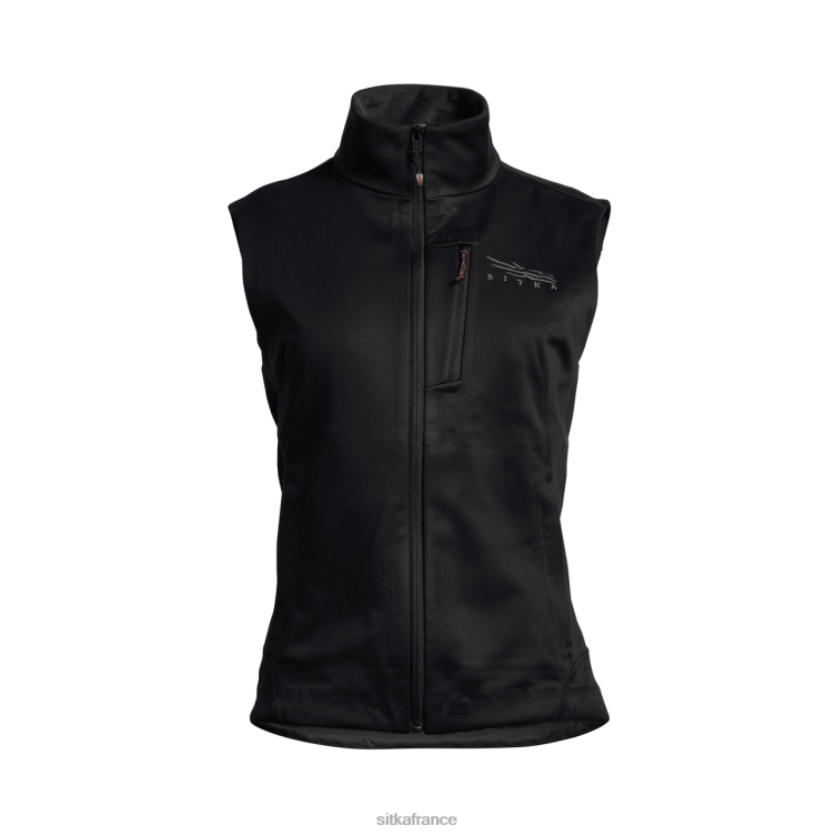 vestes et gilets noir femmes SITKA Gear gilet jetstream LL28B391