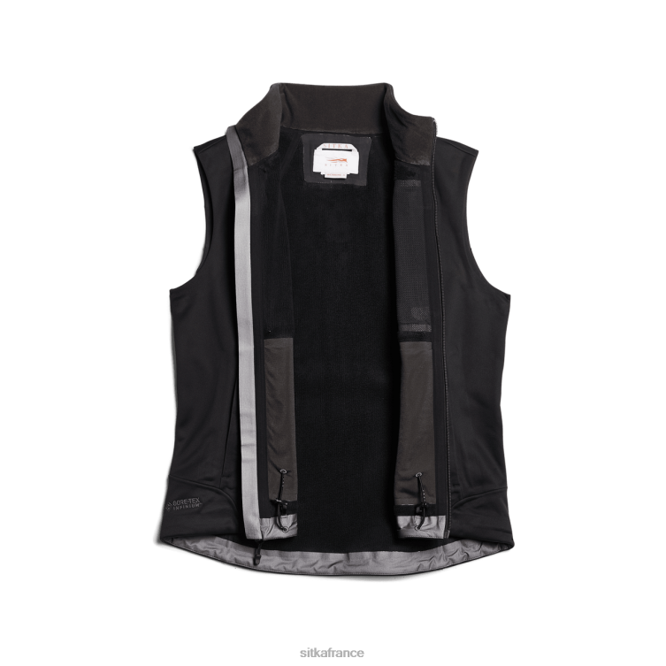 vestes et gilets noir femmes SITKA Gear gilet jetstream LL28B391