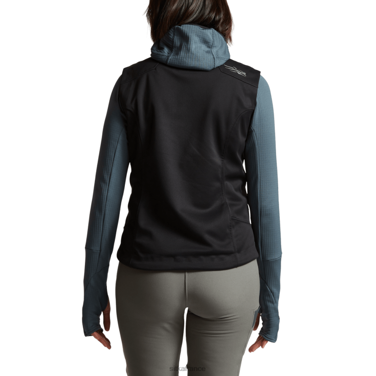 vestes et gilets noir femmes SITKA Gear gilet jetstream LL28B391