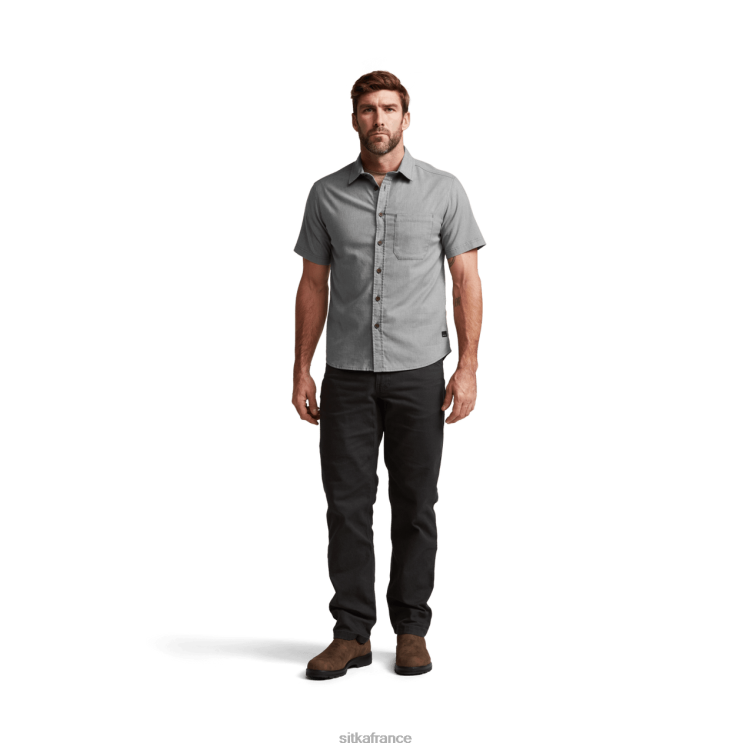 hauts bruyère à fumée de bois Hommes SITKA Gear chemise ambary à manches courtes LL28B167