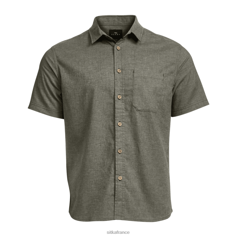 hauts bruyère à lichens profonds Hommes SITKA Gear chemise ambary à manches courtes LL28B165