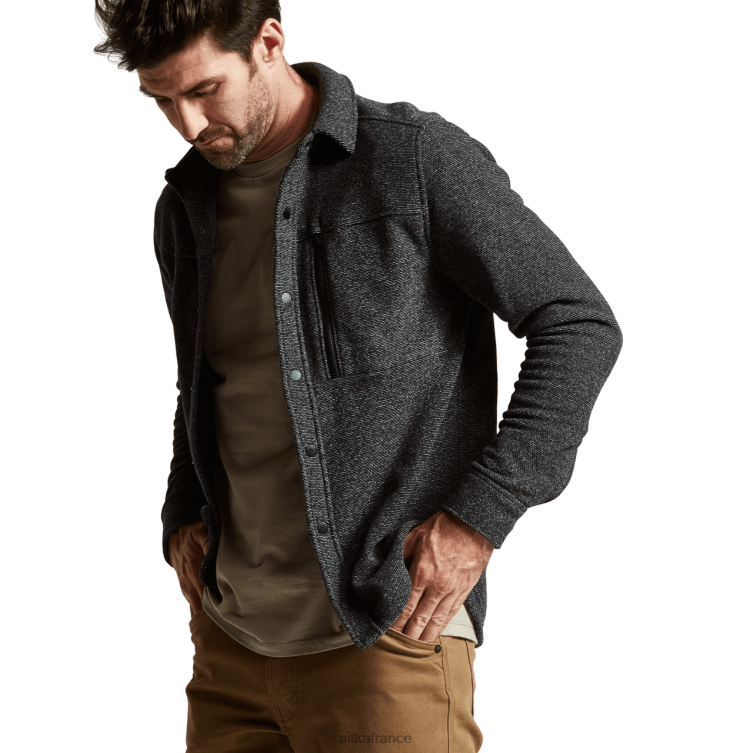 hauts bruyère noire Hommes SITKA Gear chemise ls snowcrest LL28B162