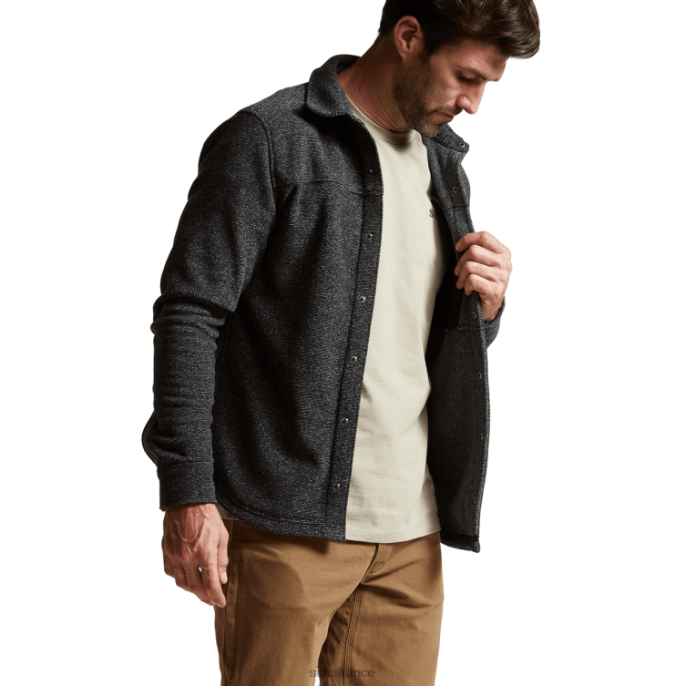 hauts bruyère noire Hommes SITKA Gear chemise ls snowcrest LL28B162
