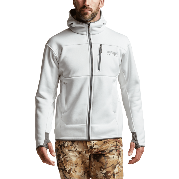 hauts blanc Hommes SITKA Gear traverser le sweat à capuche LL28B91