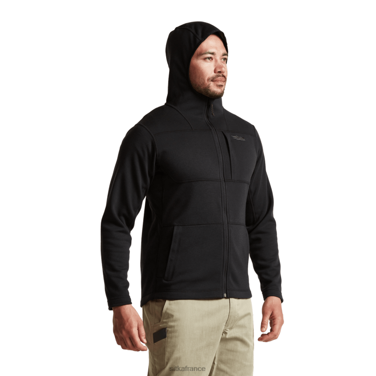 hauts noir Hommes SITKA Gear sweat à capuche de camp LL28B128