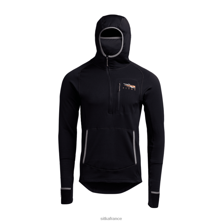 hauts noir Hommes SITKA Gear sweat à capuche fanatique LL28B110
