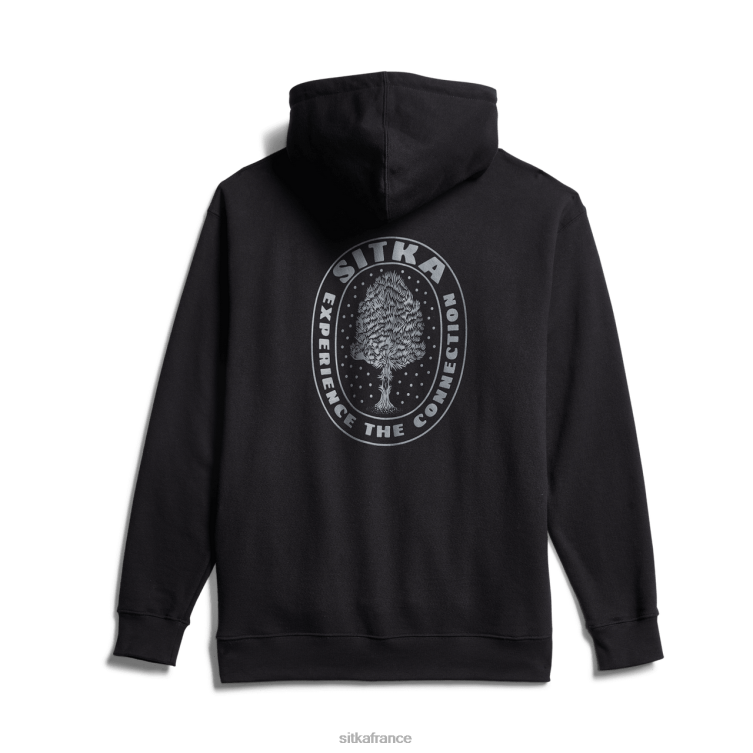hauts noir Hommes SITKA Gear sweat à capuche zippé cèdre rub LL28B117