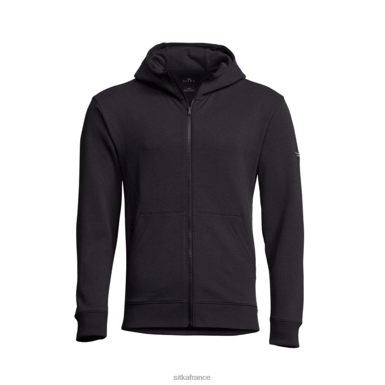 hauts noir Hommes SITKA Gear sweat à capuche zippé essentiel LL28B115