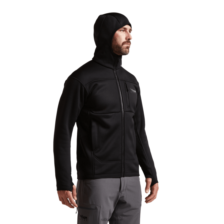 hauts noir Hommes SITKA Gear traverser le sweat à capuche LL28B90