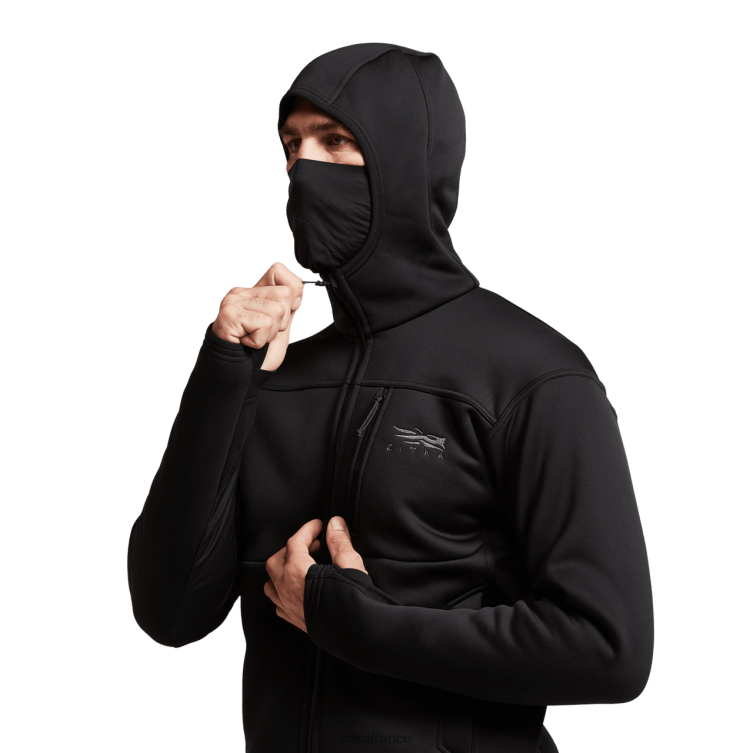 hauts noir Hommes SITKA Gear traverser le sweat à capuche LL28B90