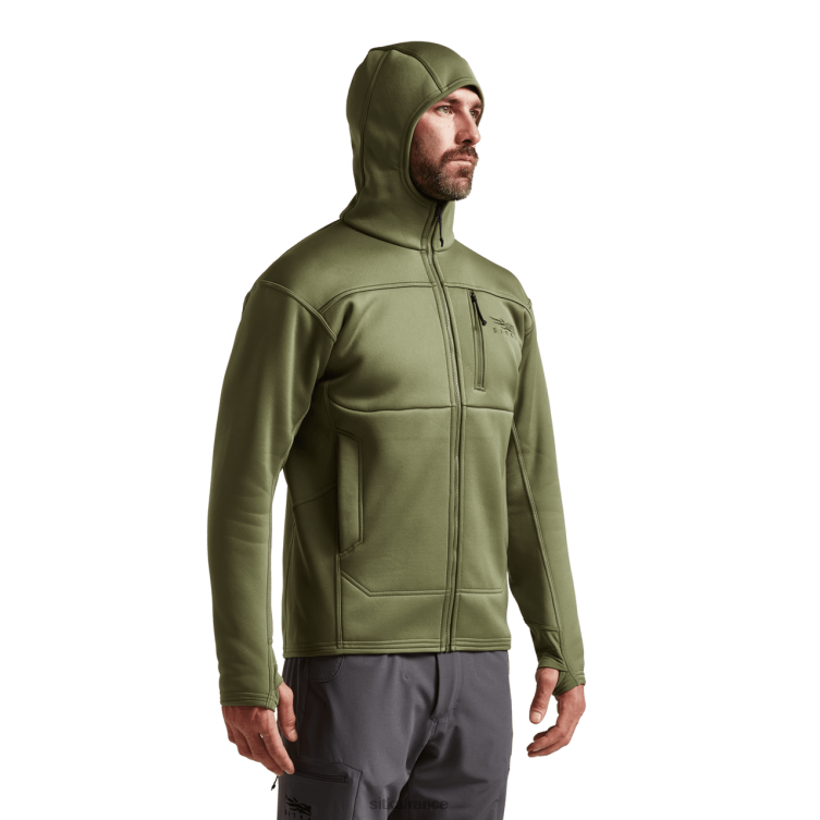 hauts olive poussiéreuse Hommes SITKA Gear traverser le sweat à capuche LL28B92