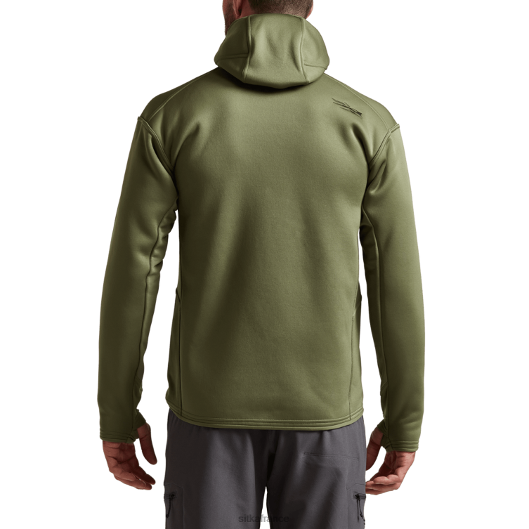 hauts olive poussiéreuse Hommes SITKA Gear traverser le sweat à capuche LL28B92