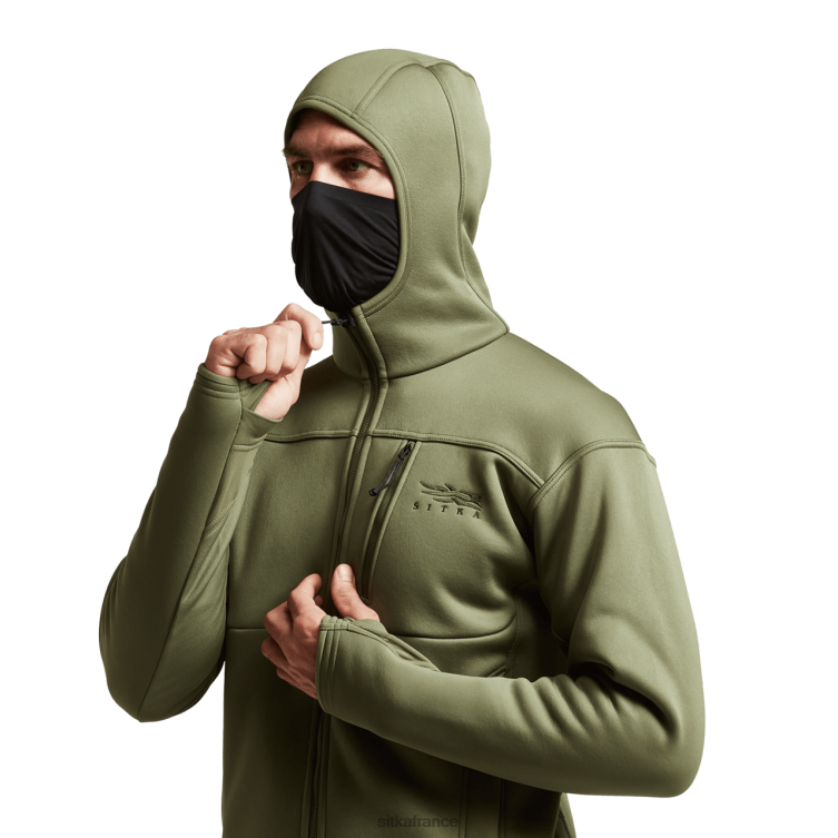 hauts olive poussiéreuse Hommes SITKA Gear traverser le sweat à capuche LL28B92