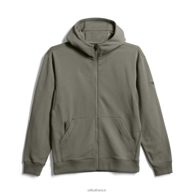 hauts pruche verte Hommes SITKA Gear sweat à capuche zippé essentiel LL28B116