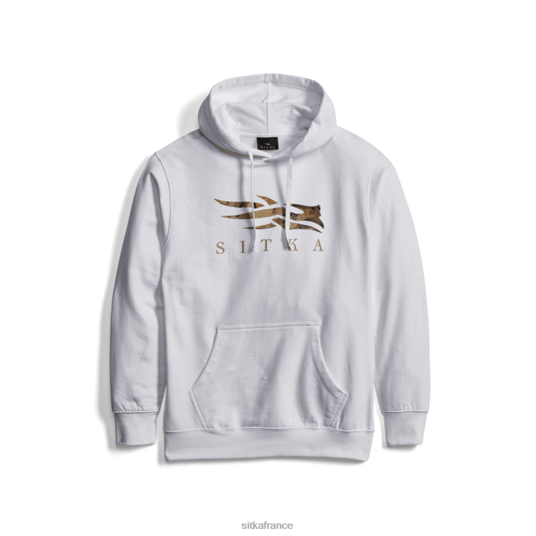 hauts sauvagine blanche Hommes SITKA Gear sweat à capuche avec icône LL28B118