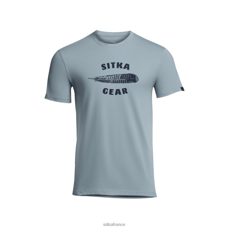 hauts bleu silex Hommes SITKA Gear tee-shirt en plumes LL28B150