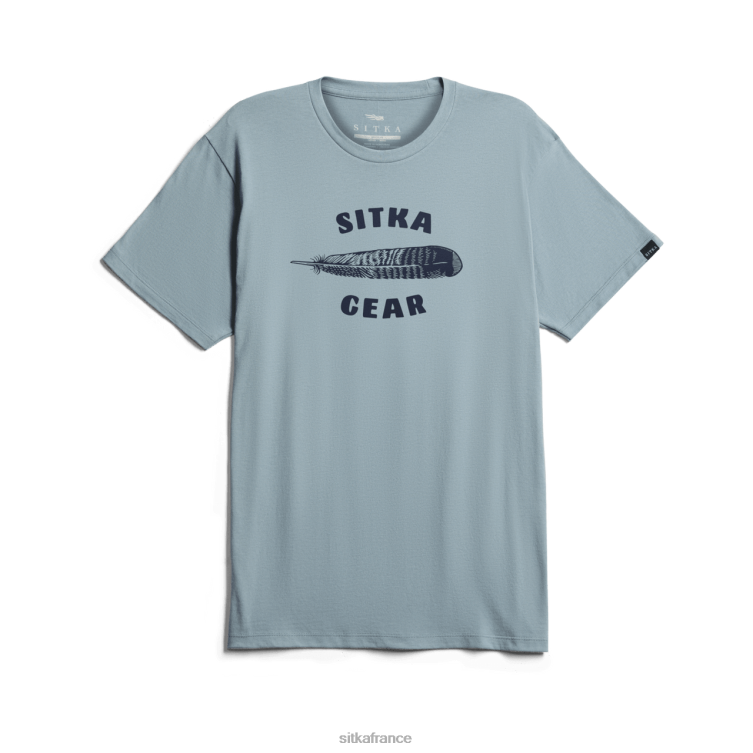 hauts bleu silex Hommes SITKA Gear tee-shirt en plumes LL28B150