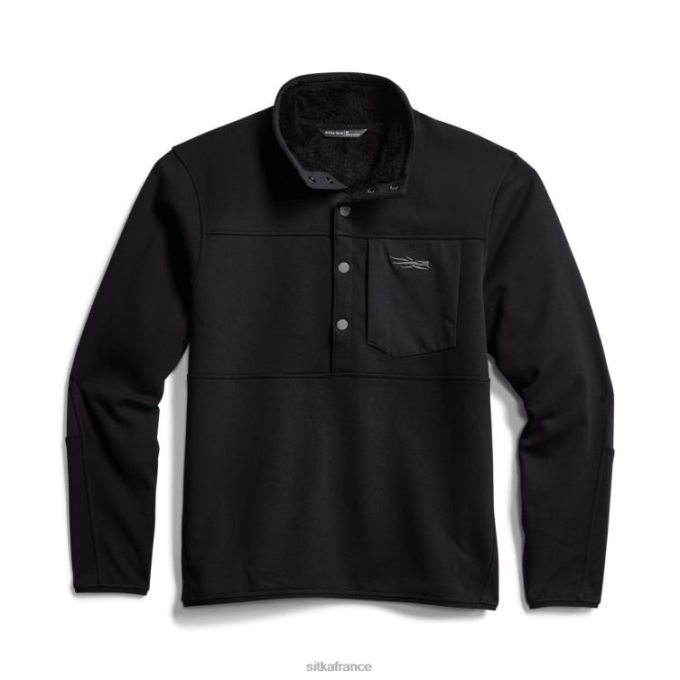 hauts noir Hommes SITKA Gear polaire à pression avant LL28B204