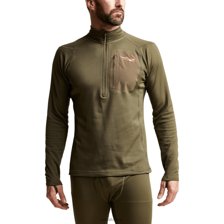 hauts pyrite Hommes SITKA Gear zip-t d\'épaisseur moyenne LL28B171