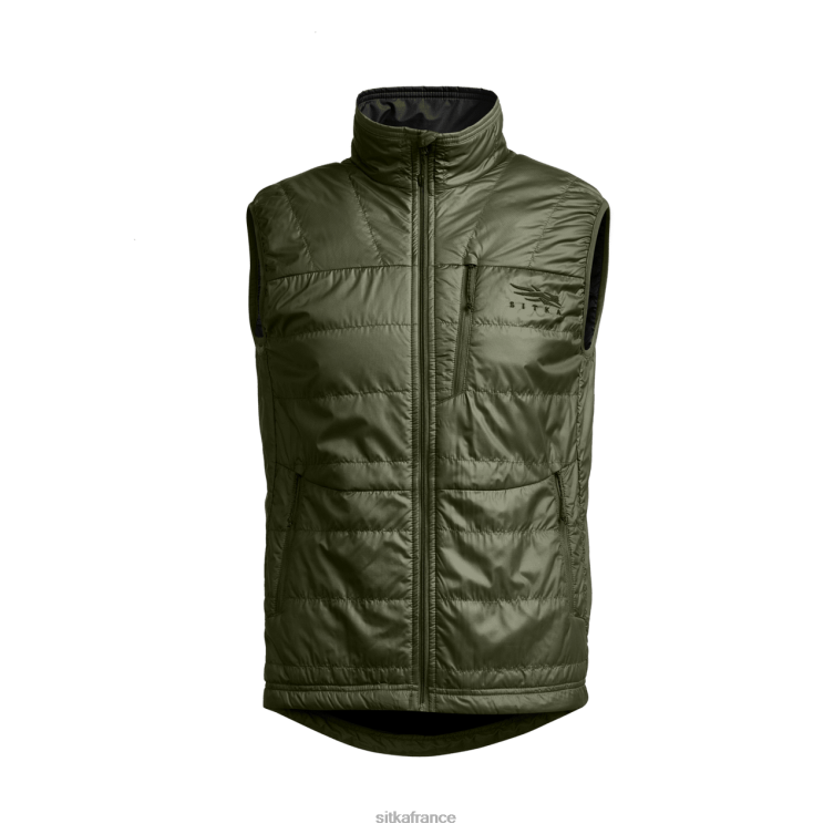 vestes et gilets olive poussiéreuse Hommes SITKA Gear gilet aérolite kelvin LL28B74
