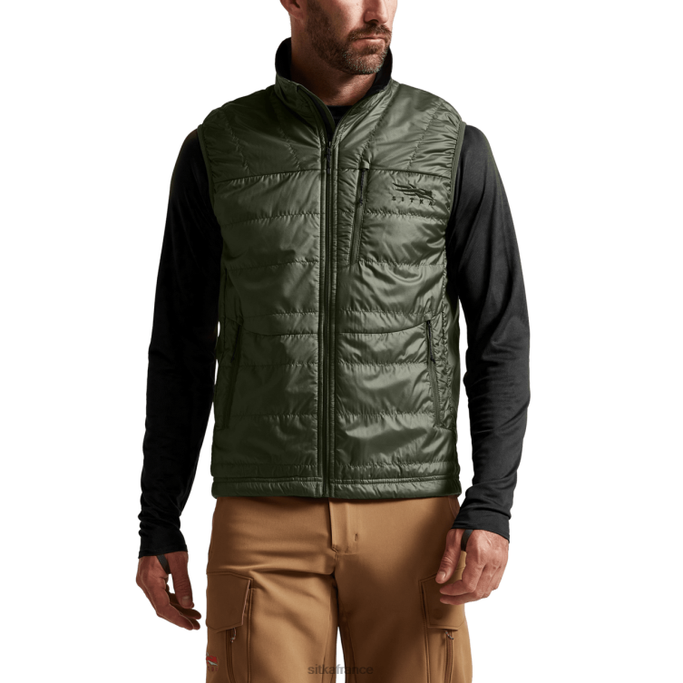 vestes et gilets olive poussiéreuse Hommes SITKA Gear gilet aérolite kelvin LL28B74