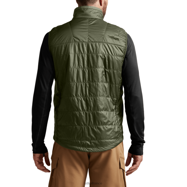 vestes et gilets olive poussiéreuse Hommes SITKA Gear gilet aérolite kelvin LL28B74