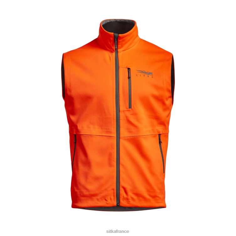 vestes et gilets orange flamboyant Hommes SITKA Gear gilet jetstream LL28B63