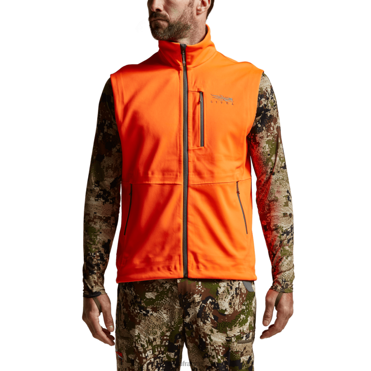 vestes et gilets orange flamboyant Hommes SITKA Gear gilet jetstream LL28B63