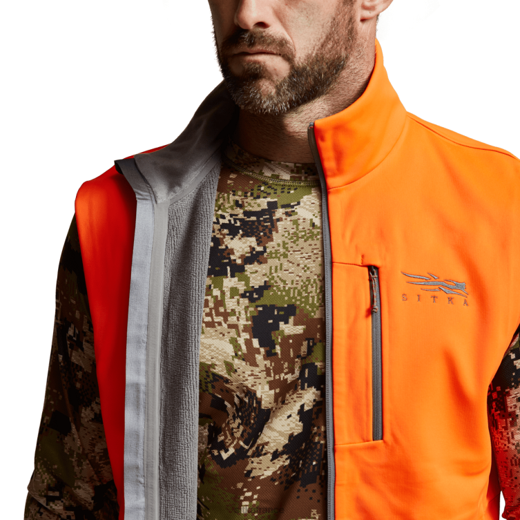 vestes et gilets orange flamboyant Hommes SITKA Gear gilet jetstream LL28B63